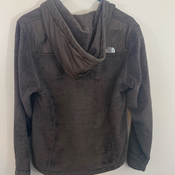 The North Face Oso Fuzzy Furry Fleece Brown Hooded - Picture 4 of 7